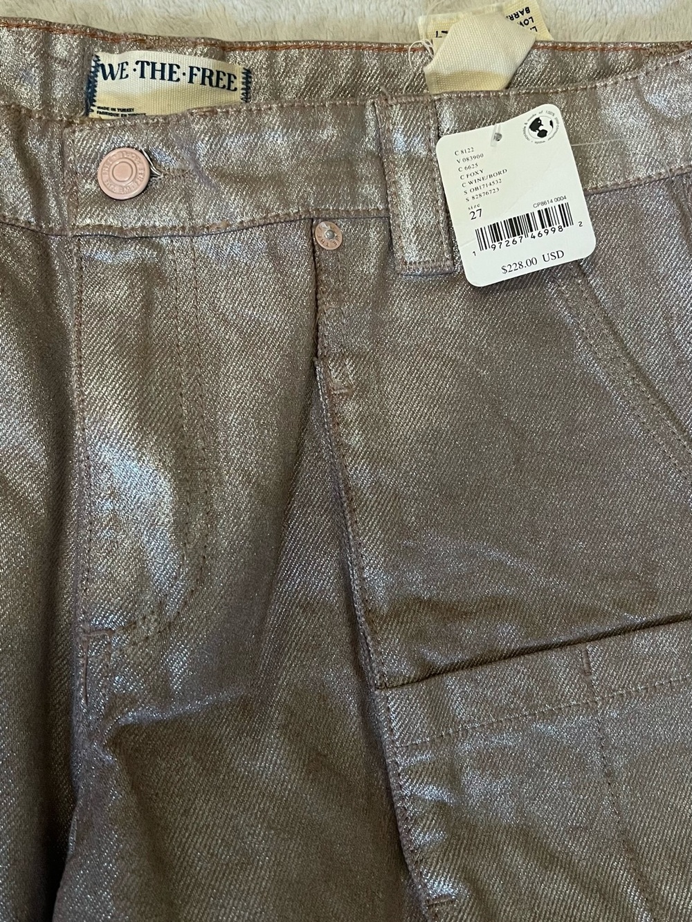 We The Free Metallic Bronze High-Rise Women’s Jeans
